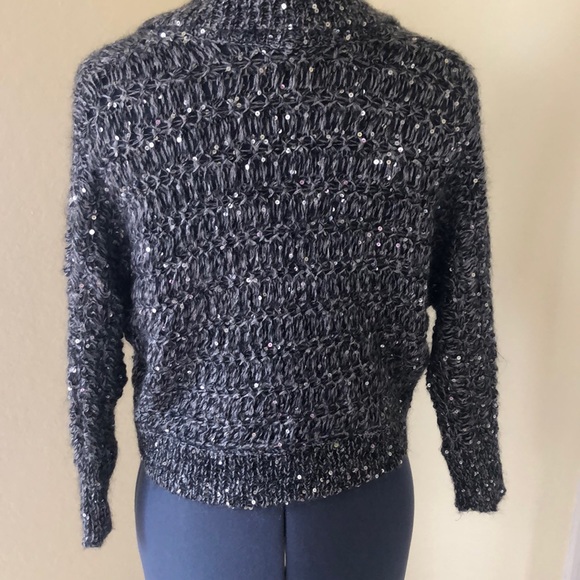Express crop sequined sweater - Picture 2 of 6